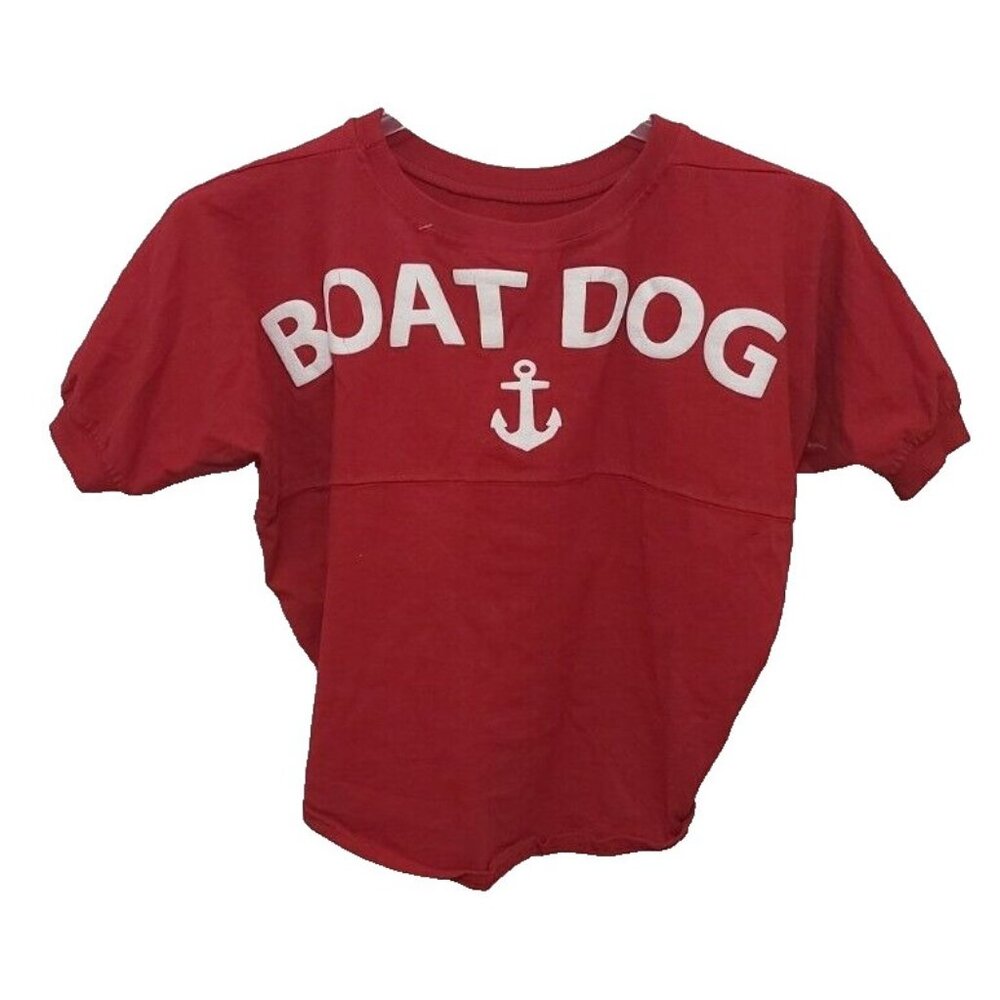 NEW Authentic Spirit Jersey for Dogs "Boat Dog" Red/White Nautical Size XXL